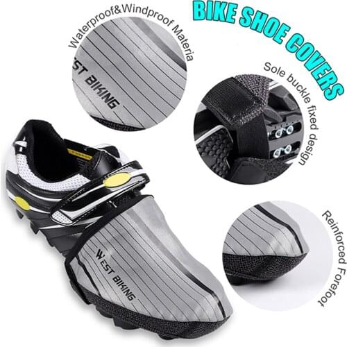Bicycle Overshoes Waterproof MTB Bike Shoes Cover Cycling Half Foot Reflective Rain Windproof Bike Shoes Covers