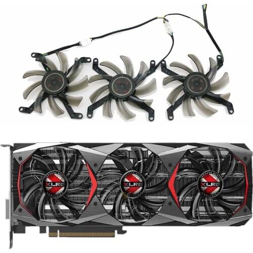 3pcs T129215SU DC 12V 0.50A 4PIN GTX1080 GPU FAN For Manli PNY Manli GeForce GTX 1080 Ti 11GB XLR8 Gaming OC Graphics Card Fans