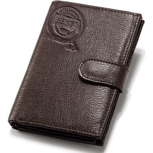 High Quality Leather Mens Wallet, First Layer Leather Business Casual Wallet, Large Capacity Multifunctional Passport Book