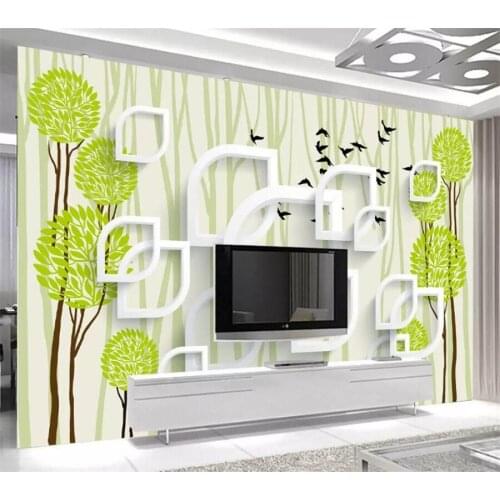 Wellyu Custom Photo Wallpaper 3D MuralS Rose Stereo Tree Trees Living Room Bedroom TV Background Wall paper 3d papel de parede