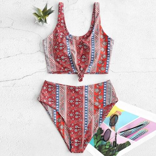 New bikini sexy high waist printed split bikini Swimsuit bathing suit women mayo bikinis set shorts sets cow print summer