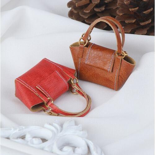 1 Pc Fashion 1/6 1/12 Doll Accessories Doll Handbag Lady Leather Bag Purse Accessories Dollhouse Kids Toy