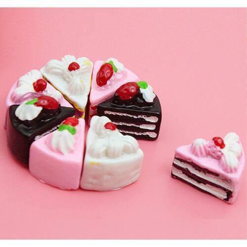 10Pieces Jewelry Accessory DIY Hot Selling Colorful Mix Cake Resin Miniature Flowers Candy Cake Resin Cabochons for Phone Deco