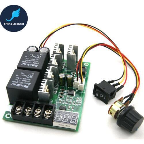 12V24V36V PWM DC motor governor Motor regulating switch Reverse switch Digital tube display