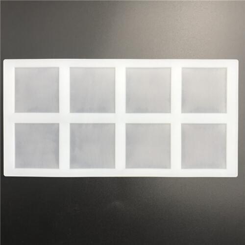 8 Cavity Chocolate Mold Square Fondant Silicone White Cake Mold Chocolate Insert Cookie Decorating Tools #45