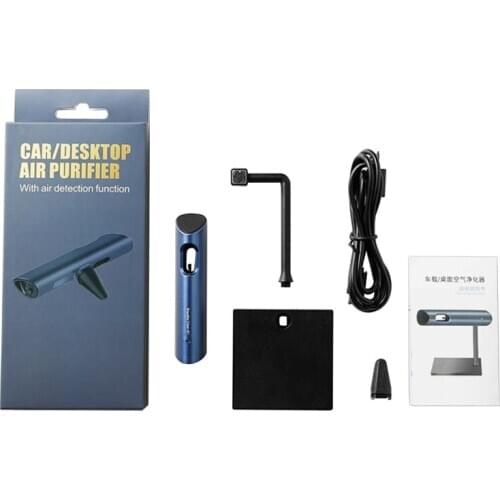 Car Air Ionizer Purifier Car Air Vent Outlet Freshener with USB Cable for Home R3MD