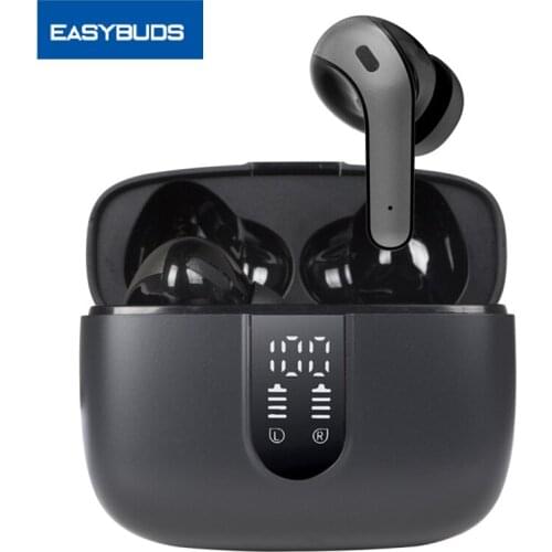 EASYBUDS BT 5.0 Wireless Earbuds Bass Sound Earphones AAC Hifi Stereo Noise Cancelling LED Display Waterproof Sports Headphones