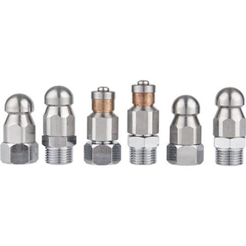 BSPT 1/2" High Pressure Water Jet Drain Pipe Sewer Cleaning Nozzle Washer High Pressure Pipe Cleaning Sewer Nozzle