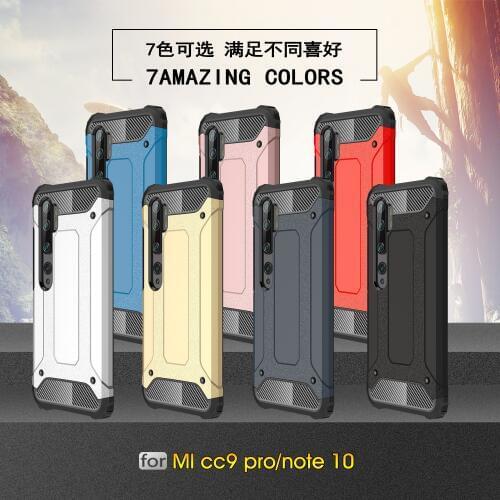 For Xiaomi Mi Note 10 Pro Case Luxury Hard Armor Rugged PC+TPU Hybrid Protective back cover case For Xiaomi Mi CC9 Pro cc9pro