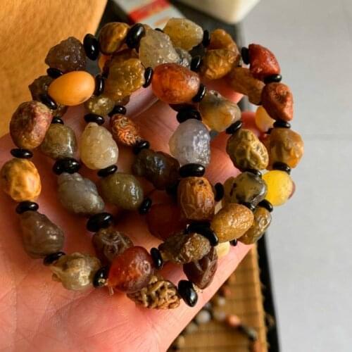 Montenegro agate Gobi agate Natural Jade Agate Beads Bracelet Bangle Charm Jewelry Pendant Bracelet Woman