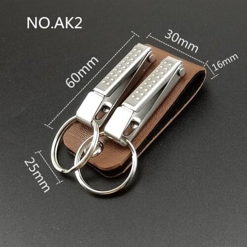 Stainless Steel Keyring Security Clip On Heavy Duty Belt Key Clip Belt Keychain 2 Detachable Keyrings Belt Key Holder