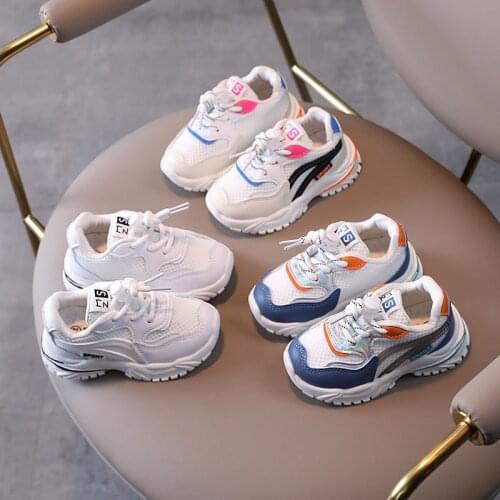 2021 Children Fashion Sneakers Girl Cute Western Boys Running Shoes Hot Non-slip Autumn School Shoes All-match 21-30 Breathable