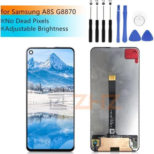For SAMSUNG Galaxy A8S G8870 SM-G8870 SM-G887FZ G887FZ LCD Display Touch screen Digitizer Assembly SM-G8870 LCD repair parts