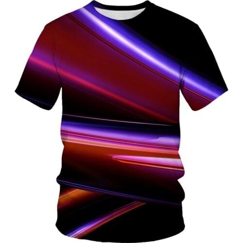Printed T-shirt 2021 Summer New Mens Short Sleeve 3D Printing Beautiful Graphic Interesting Top Fashion Casual O-neck Clothing