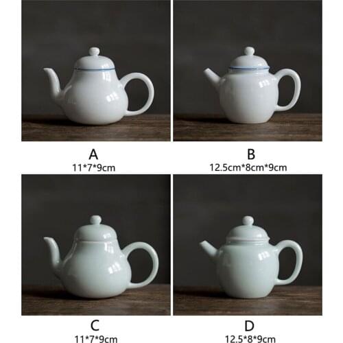 Ceramic Teapot Mini Office Household Celadon Japanese Tea Making Ware Ceramic Kungfu Tea Set Blue White Stripe Elegant Tea Set