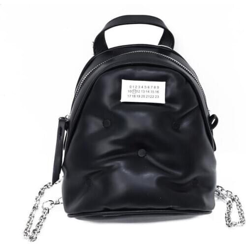 Space Cotton Small Backpack 2020 Winter Designer Bags Women Trendy Down Cotton Chain Shoulder Bags Female Mochila Plecak