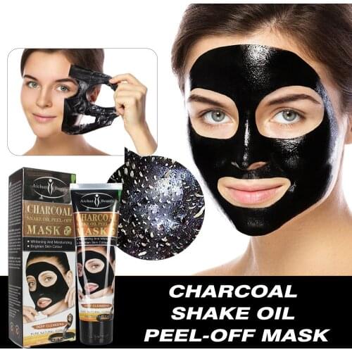 LAIKOU Bamboo Charcoal & Snake Oil Blackhead Remover Tearing Mask Shrink Pores Moisturizing Oil Control Face Mask Skin Care