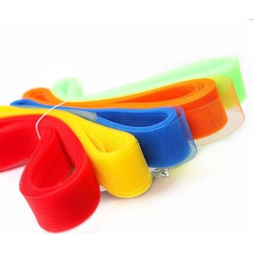 MLAEY 4yards Plain Crinoline Horsehair Mesh Organza Fabric Braid Millinery Trimming 4cm Wide Lace Trim