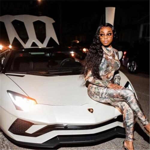 VAZN 2020 New Arrival Sexy Club Retro Fashion Turtleneck Full Sleeve Bodysuits Top Long pants Skinny Women 2 Piece Set