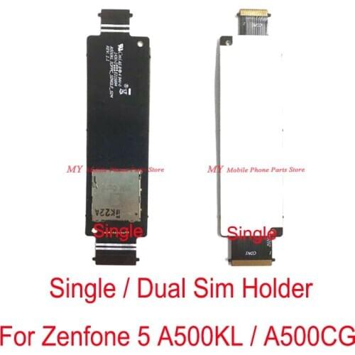 New Sim Card Slot Socket Holder Reader Flex Cable For Asus Zenfone 5 A500KL / A500CG A501CG T00J SD Card Reader Slot Spare Part
