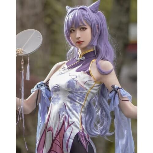 KeQing c clothing cheongsam cos clothing original god riyue seven stars cosply clothing female imperial sister game animation fu