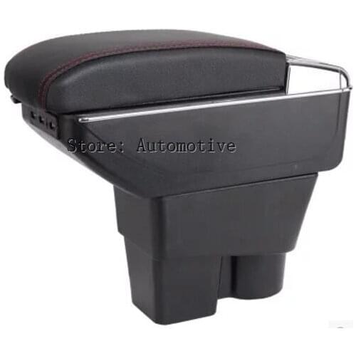 Arm Rest For VW Golf 6 08-13 Mk6 Jetta 5 06-11 2012 Vento Wagon Dual Layer Armrest Center Console Storage Box Cup Holder 2009