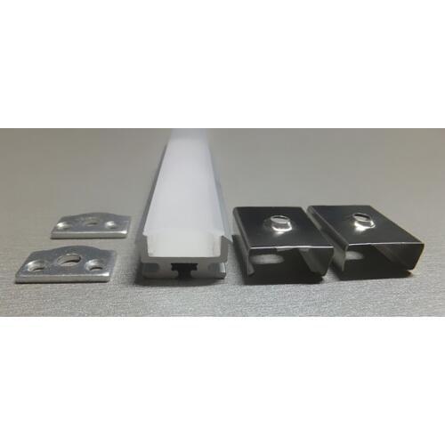 Micro Under-Cabinet LED Strip Light Fixture Profile Aluminum Channel 100cm, Free shipping, End caps And Mounting clips Included