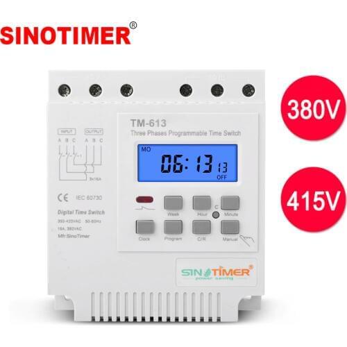 Three phases 380v 415v TIMER programmable Switch with Backlight