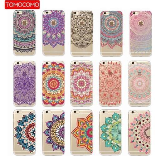 Vintage Indian Floral Henna Mandala Yoga Ethnic Soft Tpu Phone Case Coque For iPhone 12 Mini 7Plus 7 11 Pro XR 8 8Plus X XS Max