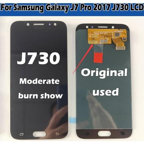 USED Original Burn LCD Screen For Samsung Galaxy J7 J730 Pro 2017 J730F J730FM Touch Screen Digitizer LCD Display