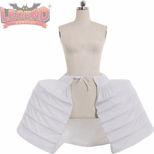 Victorian Dress ruffle Petticoat Crinoline Underskirt Ladies White Cage Frame Pannier Bustle Medieval petticoat