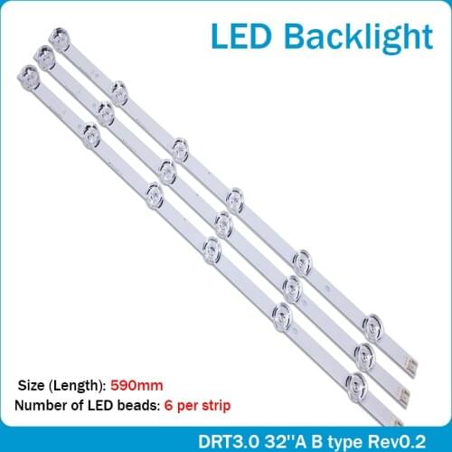 LED backlight strip 6 lamp for LG 32"TV 32MB25VQ 6916l-1974A 6916l-1981A lv320DUE 32LF580V 32LB5610 innotek drt 3.0 32 32LB582V