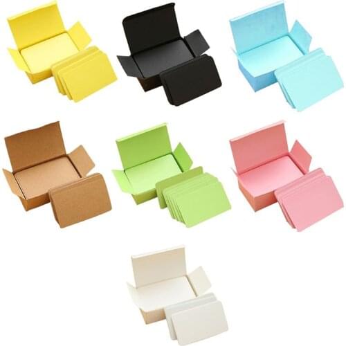 100 Pieces Pink Cards White Blank Cards, Message Card White Cardboard Word Card Christmas Day Valentines Day DIY Gift Card C5AE