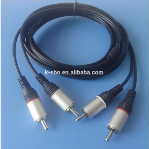 2pcs AV cable 2rca-2rca 2meter 6ft