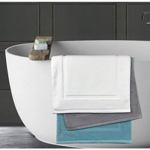 2pcs Ground Towel bathroomTowels 100% cotton hotel thickened Step on towel Strong water absorption 50x80cm white gray green