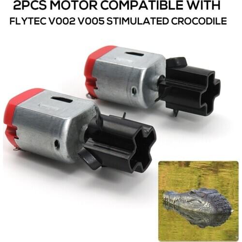 2Pcs Motor Strong power RC Accessories Compatible with Flytec V002 V005 Stimulated Crocodile RC Boat Head Spoof Toy