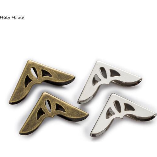 30pcs 2 Color Hollow Scrapbooking Book Albums Diary Cover Corner Menu Box Folders Bag Metal Corner Protectors Side 30mm(1 1/8")