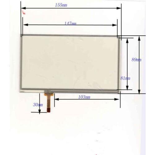 5PCS/Lot 064027 155mm*88mm 6.2inch 4-wire resistive touch panel for Car DVD, 155*88 this is compatible for TM062RDH03 display