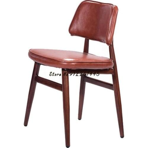 American Dining Chair Industrial Style Loft Wrought Iron Retro Chair Coffee Restaurant Chair Designer Hotel Creative Back Chair