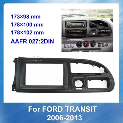 Car CD Radio Stereo Fascia Panel Frame Adaptor Fitting Kit For Ford Transit 2006-2013 Panel Dashboard ABS plastic Installation
