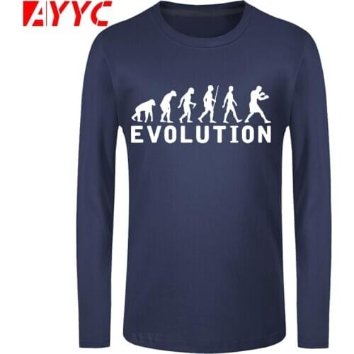 AYYC long sleeve tee Boxing Evolution T-Shirt T-shirt For Men Plus Size Cotton Team Tee Shirt Camiseta