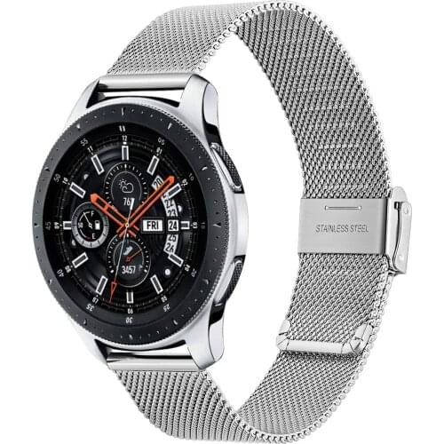 For Samsung Galaxy Watch 3 45mm 46mm 42mm Gear S3 Band 22mm Stainless Steel Bracelet 18mm 20mm Quick Release Milanese Mesh Strap