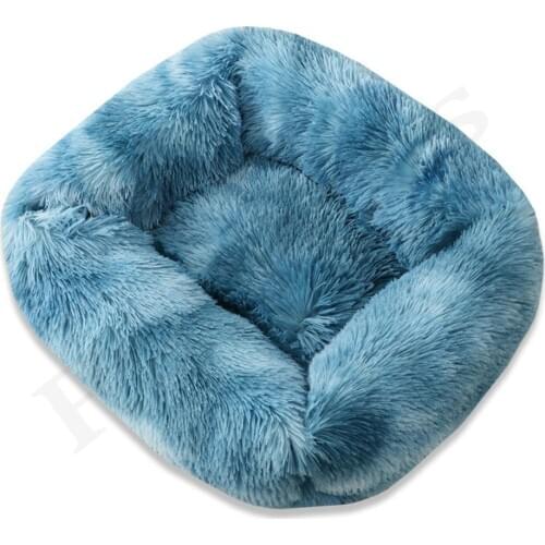 Long Plush Soft Dog Beds for Small Medium Large Dogs Winter Warm Pet Bed Kennel Dog Square Cat Sleeping Cushion Mat Pet Beds