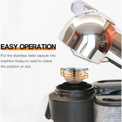 Stainless Steel Coffee Filters For Nespresso Vertuoline Plus & Delonghi ENV150 Refillable Coffee Capsule Pod Vertuo Plus