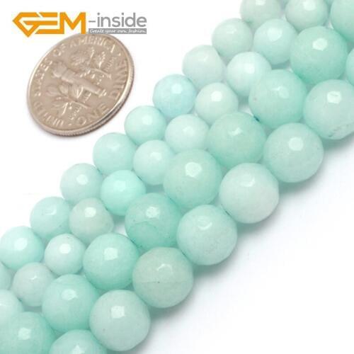 4-8mm Round Light Green Jades Gem stone Beads For Jewelry Making Beads Strand 15" DIY Wholesale Gem-inside