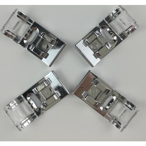 5 Pcs Presser Foot Domestic Sewing Machine Elastic Presser Foot NO.7568-2 Transparent Standard Presser Foot