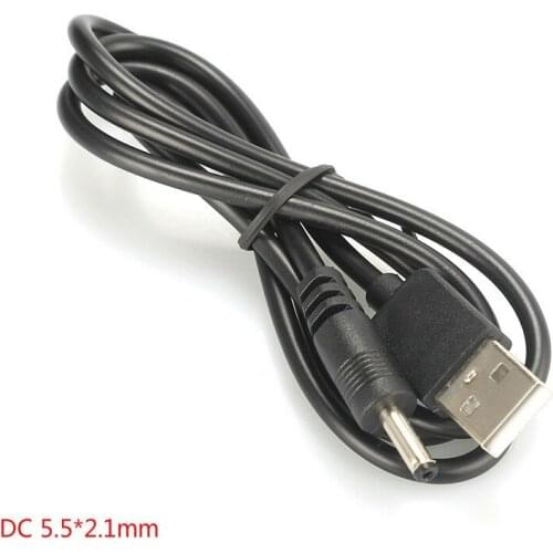 Hot 1m USB to DC5.5 2.1mm Power Cable USB A Male to Jack Connector 5V Power Cable Connector For Small Electronics Devices