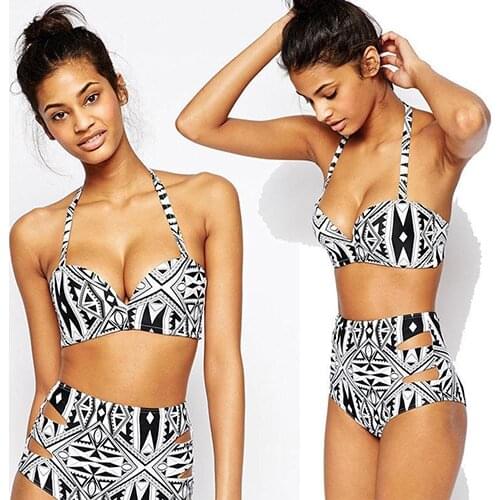 70% Hot Sell Women Sexy Bandage Bikini Set Push-Up Padded Bra Swimsuit Bathing Suit Swimwear