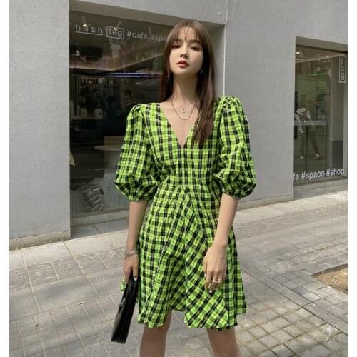 Зеленые летние платья LLZACOOSH China At AliExpress