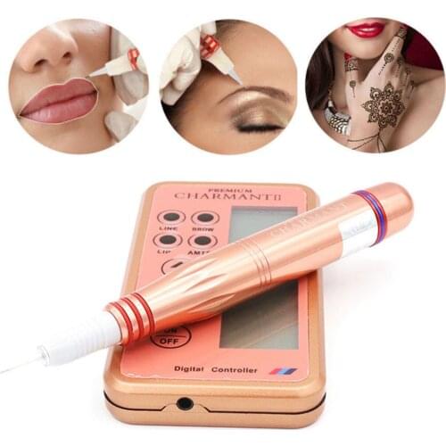 Dermografo Digital Charmant Permanent Makeup Machine Kit for Eyebrow Lips Rotary Swiss Microblading MTS Professional Tattoo Pen